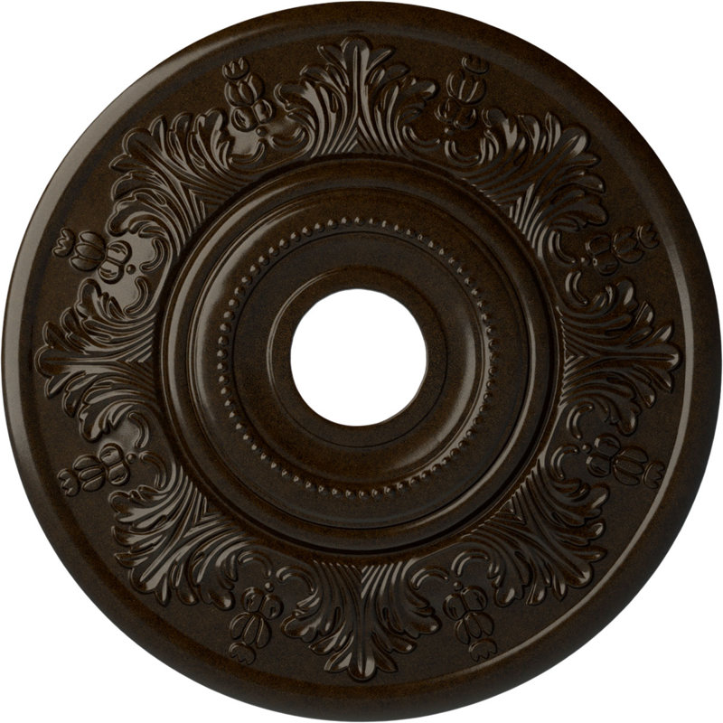 Médaillon de plafond Endurathane Vienna, DE 20 po x P 3 1/2 po x P 1 1/2 po (convient aux auvents jusqu'à 6 1/2 po), finition bronze peinte à la main