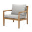 Ensemble de 2 chaises de patio en bois d'acacia avec coussins