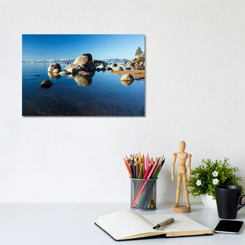 Rocks in a Lake, Lake Tahoe, California, USA III 1 Piece Wrapped Canvas Wall Art, 20.32 cm H x 30.48 cm W