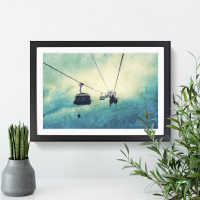 Ski Lift - Picture Frame Graphic Art