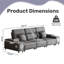 Upholstered 43.56 " Fabric Power Reclining Sectional