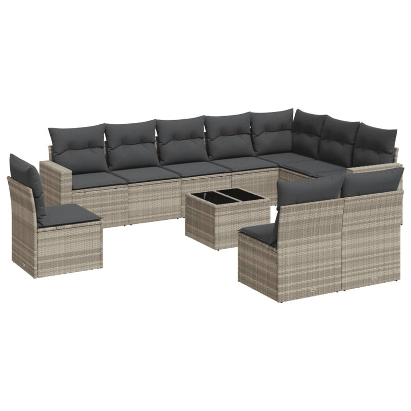  Patio Sofa Set Light Gray