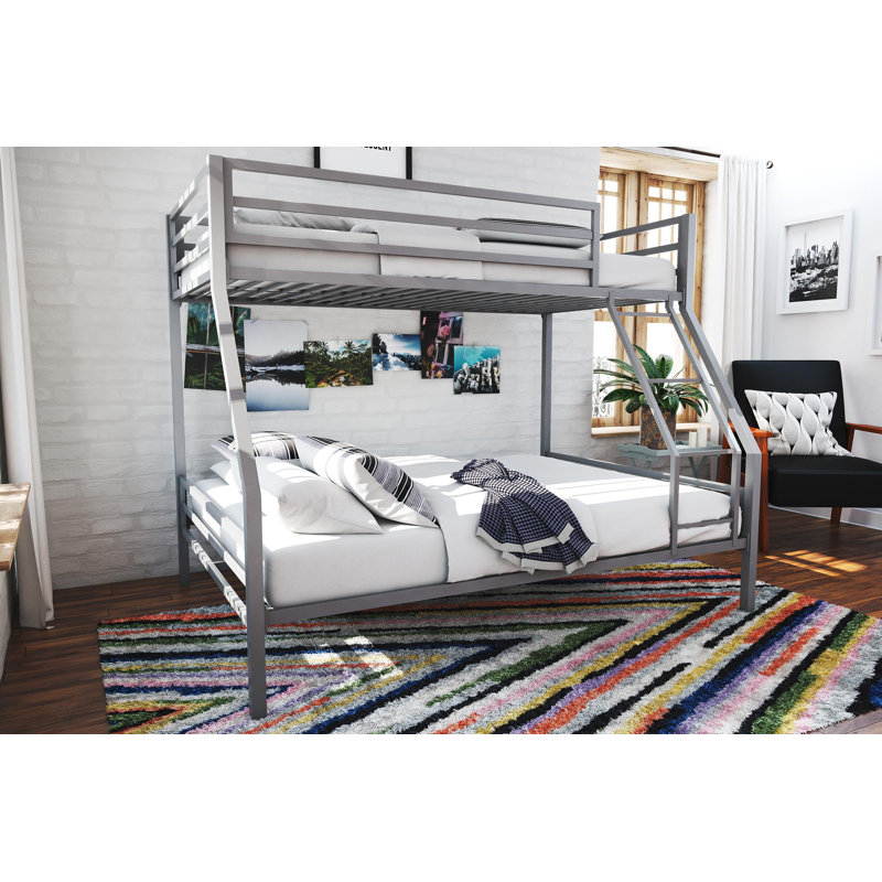 Maxwell Kids Twin Over Full Bunk Bed, Gray