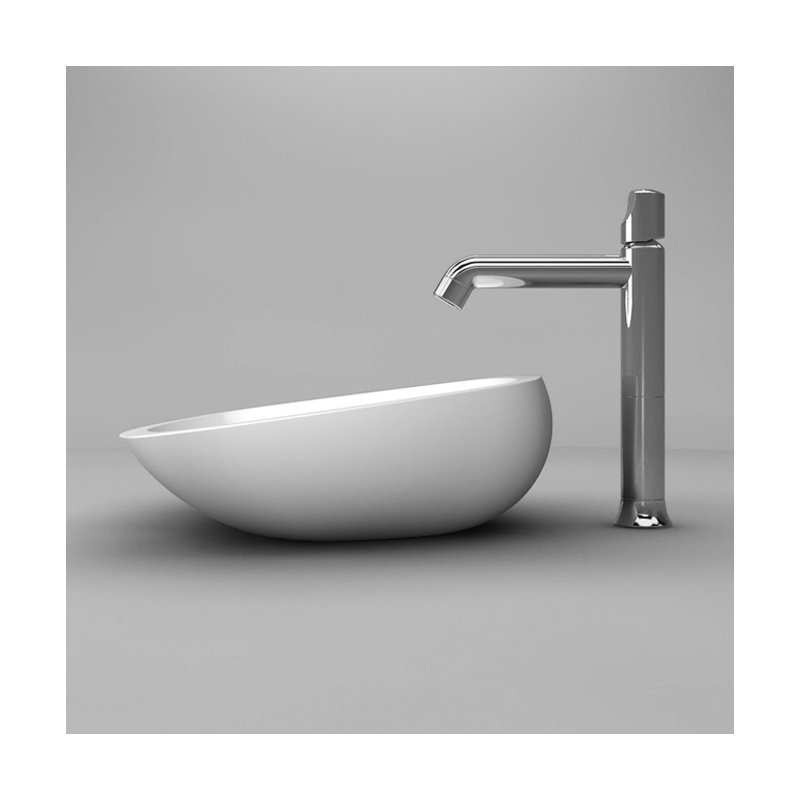 Unique 20.1'' L Bathroom Sink, White Polish