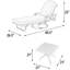 Ensemble de 3 chaises longues pivotantes Tamaron