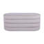 Banc avec rangement en velours taupe