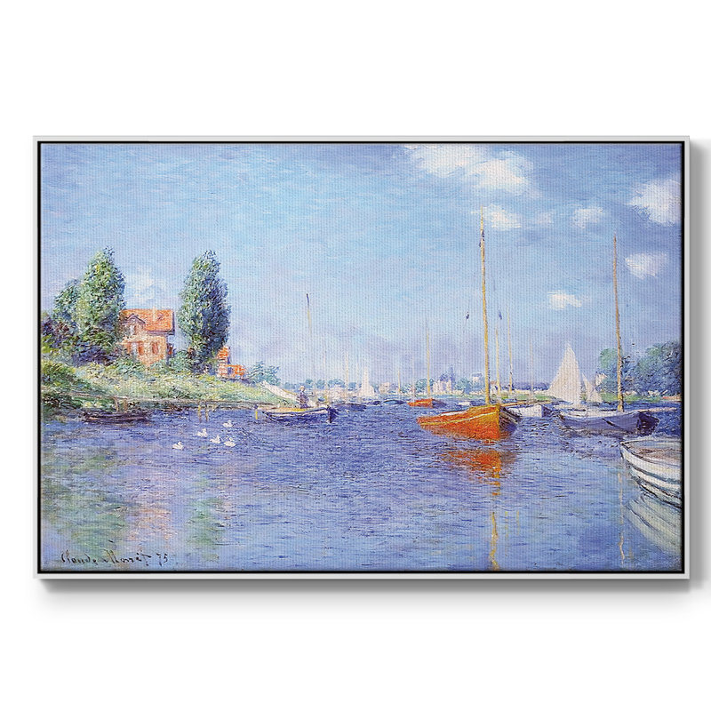Argenteuil. Yacht, 1875 03, H 25 po x l 37 po x P 2 po, Blanc