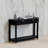 Solid Mango Wood Entryway Console Table with Black Sandblasted Finish-131970841