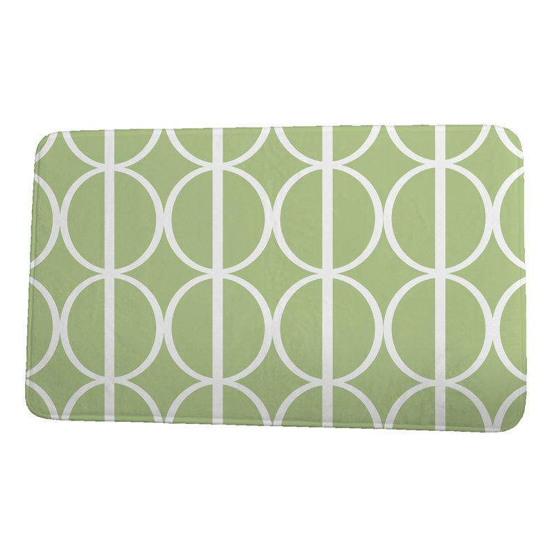 Tapis de bain ovale Go Round Lemmon, H 18 po x L 30 po, Vert