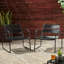 Chaise de patio en fer noir mat, cour et espace améliorant, H 25,97 po x P 24,14 po, chaise en fer de 13,55 lb Hauteur,
