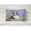 Coussin décoratif intérieur/extérieur rectangulaire boston terrier