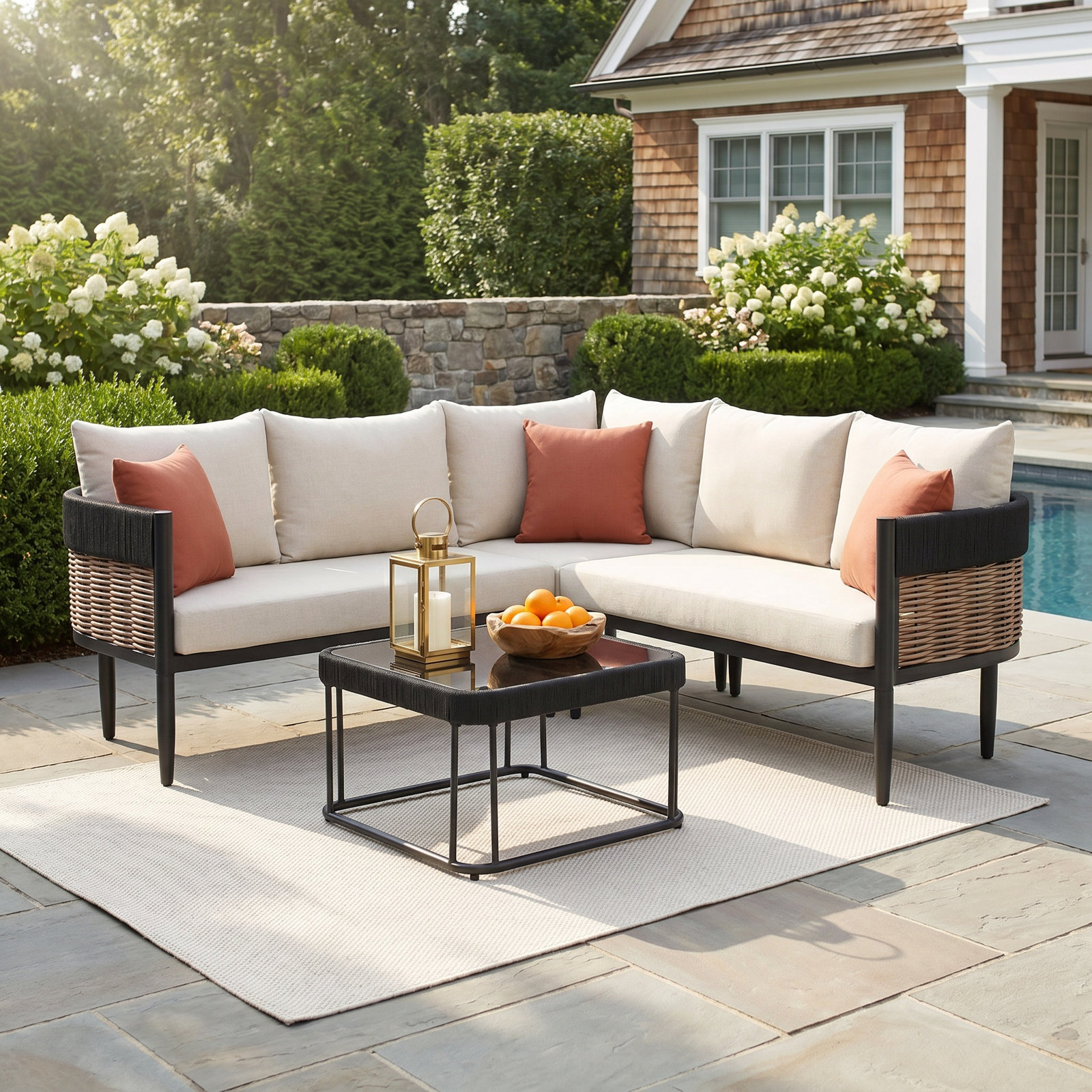 Corrente Corner Set, Gray