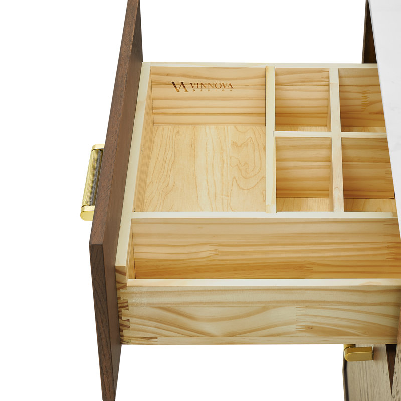 Cristo 48'' Single Bathroom Vanity with Top, Dark Brown Oak, 48"