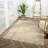 Machine Washable Traditional Oriental Beige/Ivory Waterproof Rug-151208828