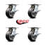 Caoutchouc sur roulettes en aluminium