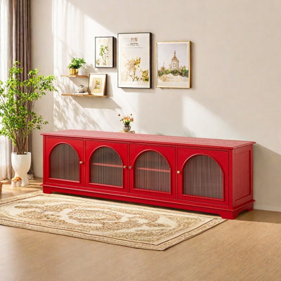 Retro TV Cabinet with Arch Design