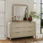 Ensemble de chambre à coucher 5 pièces avec lit à panneaux, commode, miroir, table de chevet et commode Croskey-443976100