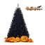 Arbre de Noël noir en épinette artificielle-1302914678
