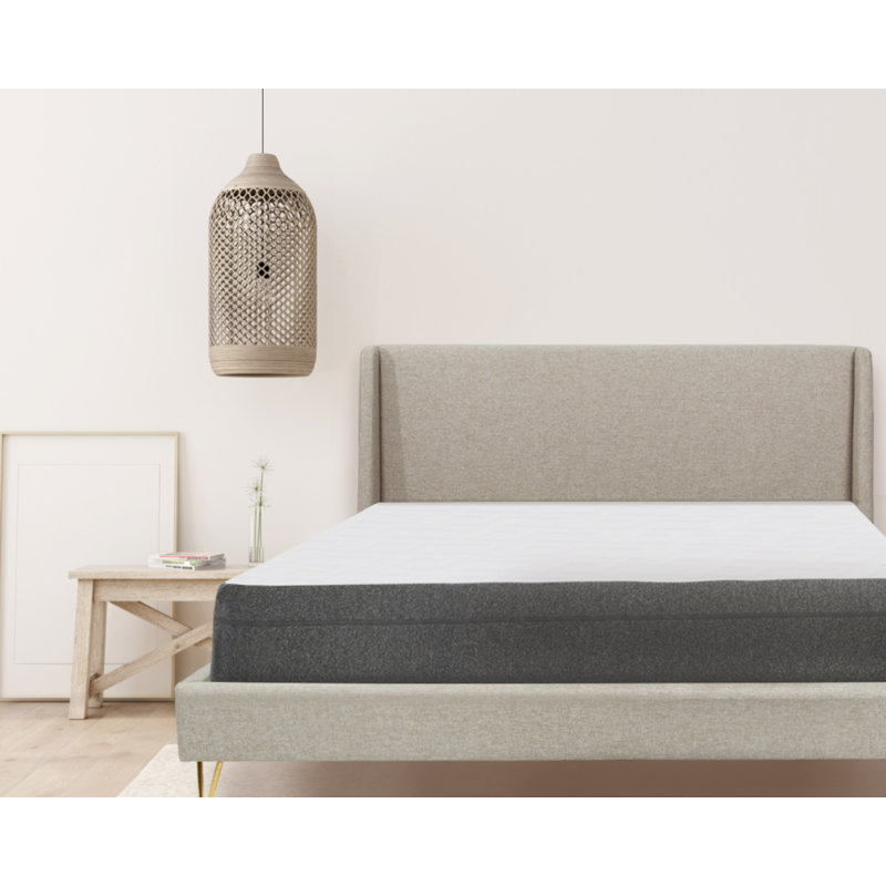Zoey Upholstered Wingback Bed, Queen