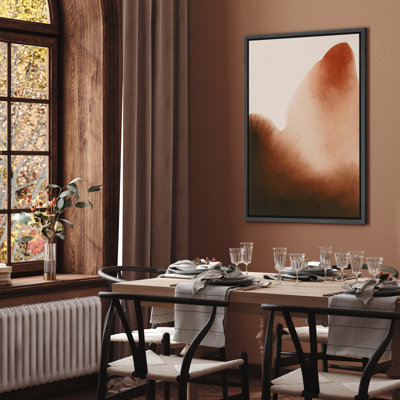 «Earthy Brown Abstract Landscape», impression sur toile encadrée dégradée, reproduction d'art moderne pour le salon, le bureau ou la chambre à coucher