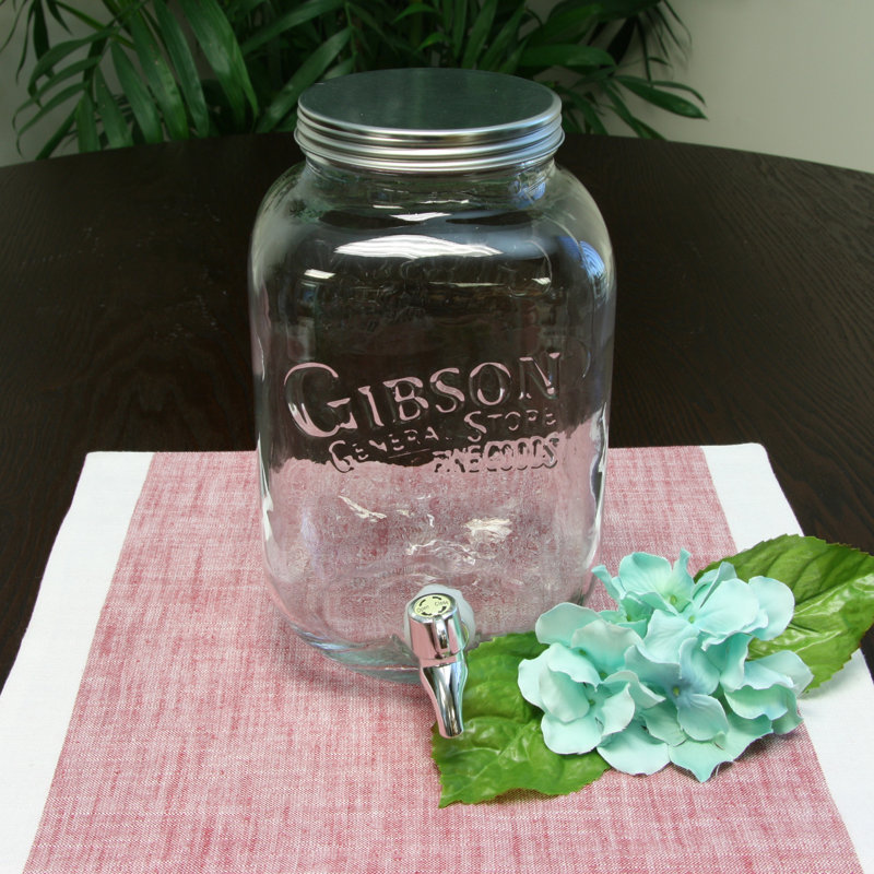 Gibson Glass Mason 128 Oz. Beverage Dispenser
