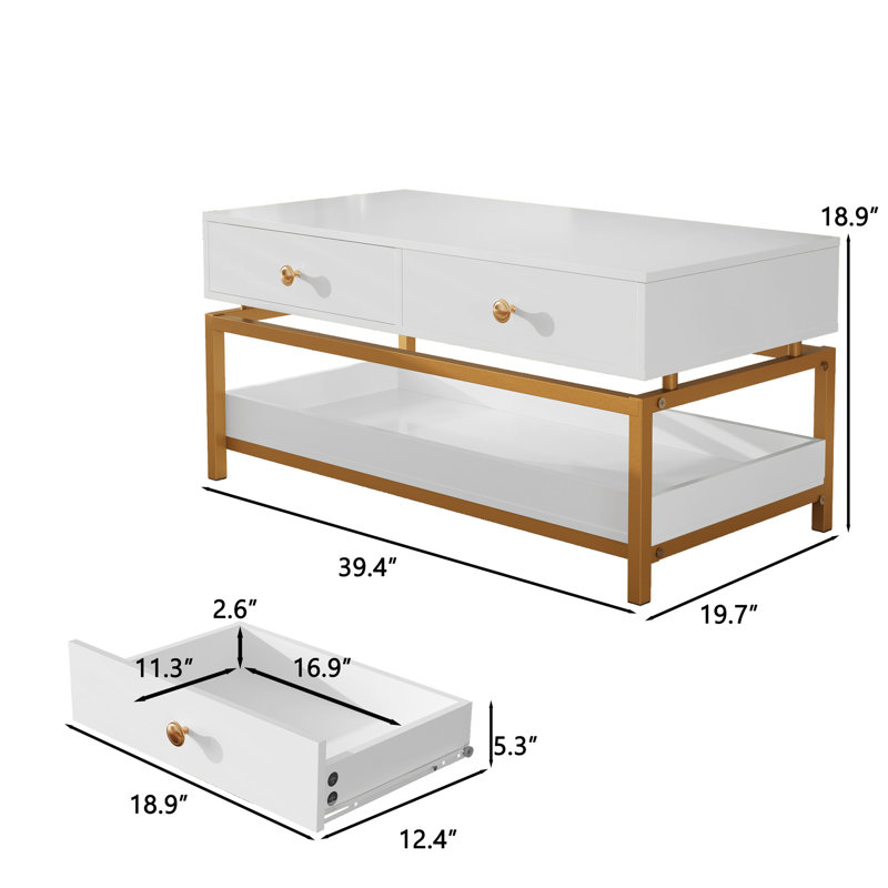 Tables basses pour le salon, Blanc