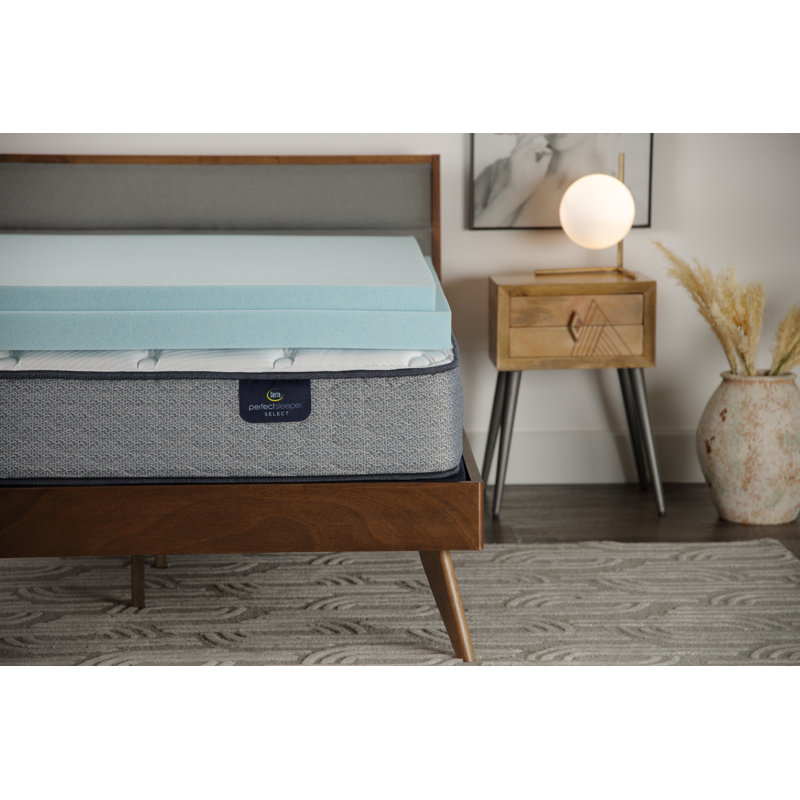 California King Blue Memory Foam Mattress Topper