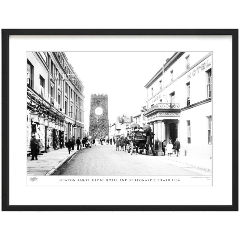 Newton Abbot, Globe Hotel And St Leonard's Tower 1906 by Francis Frith - Single Picture Frame Print