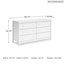 Commode double 6 tiroirs l 60,75 "Patricia
