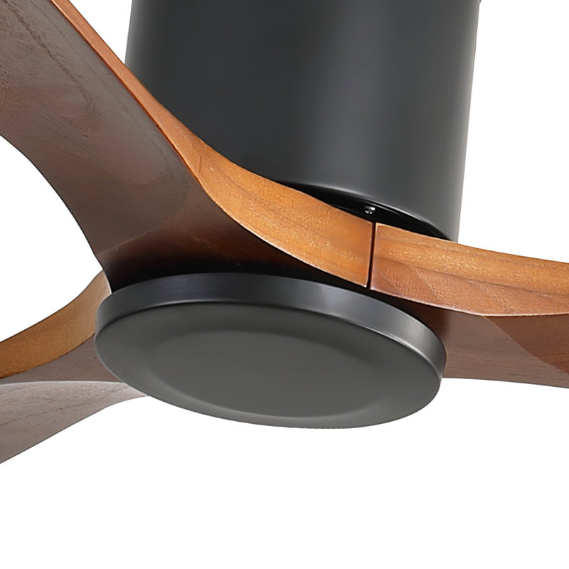 Ventilateur de plafond 3 pales avec télécommande Nicola, Brun