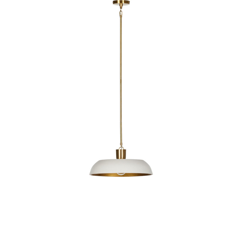 Walton Pendant-White Aluminum Enamel, White