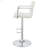 White Adjustable Height Bar Stool And Chrome