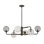 Oberon 6 - Light Steel Dimmable Square / Rectangle Chandelier