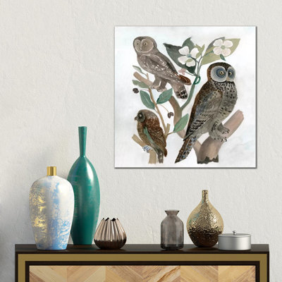 Traditional Owls II by Stellar Design Studio - Wrapped Canvas Gallery-Wrapped Canvas Giclée