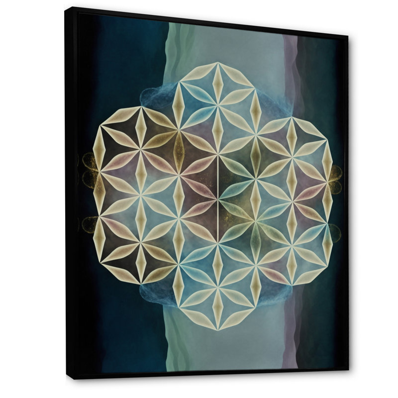 «Antique Sacred Retro Designs II», reproduction sur toile flottante, Noir, L 12 po x H 20 po