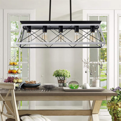 Deizel 5-Light Metal Linear Pendant