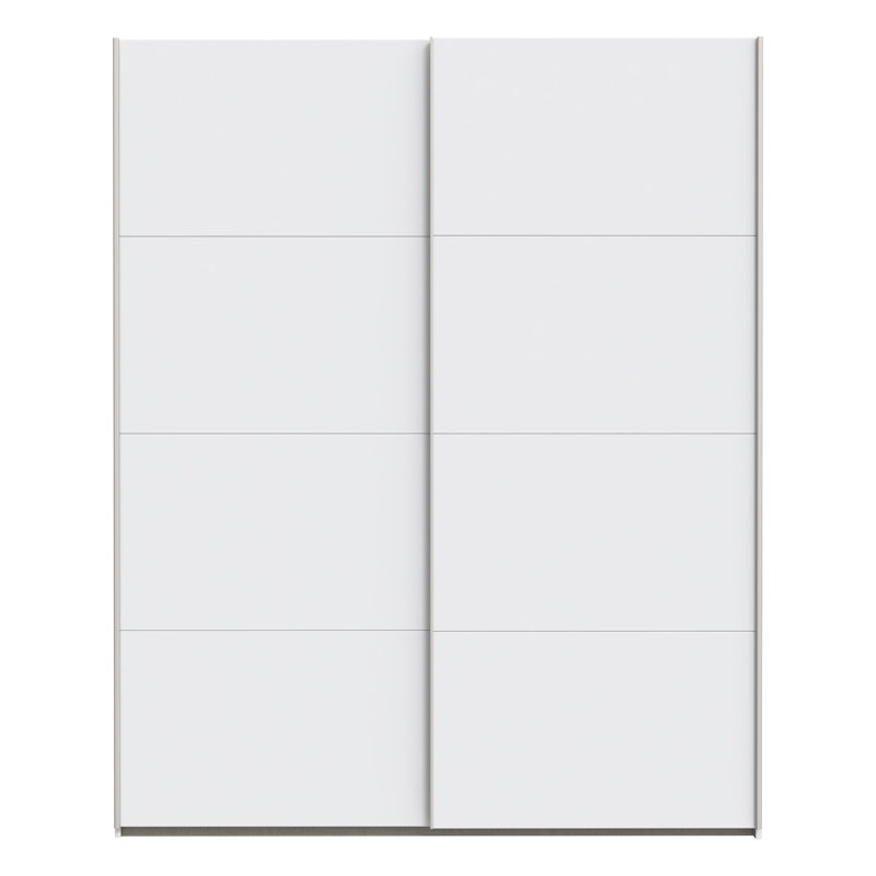 Rajuddin Manufactured Wood Wardrobe, 210.5cm H x 170.3cm W x 61.2cm D, White