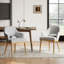 Chaise de salle à manger rembourrée moderne avec pieds en bois-461426202-468634092