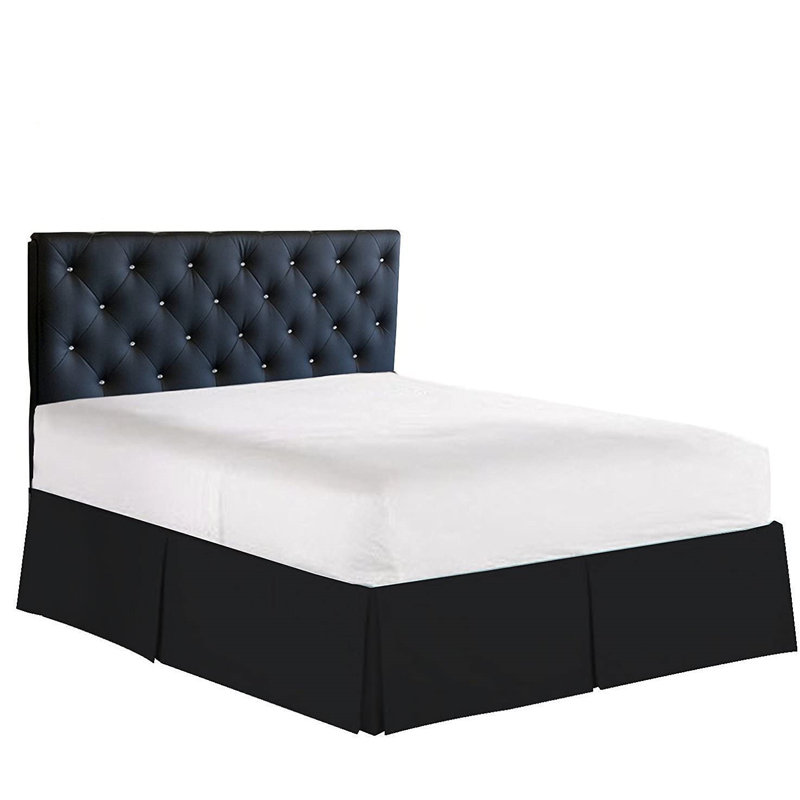 Ruffled Bed Skirt, Full, Black
