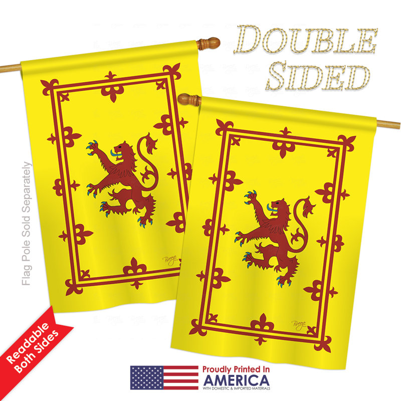 Drapeau de jardin en polyester Rampart Lion, H 40 po x l 28 po