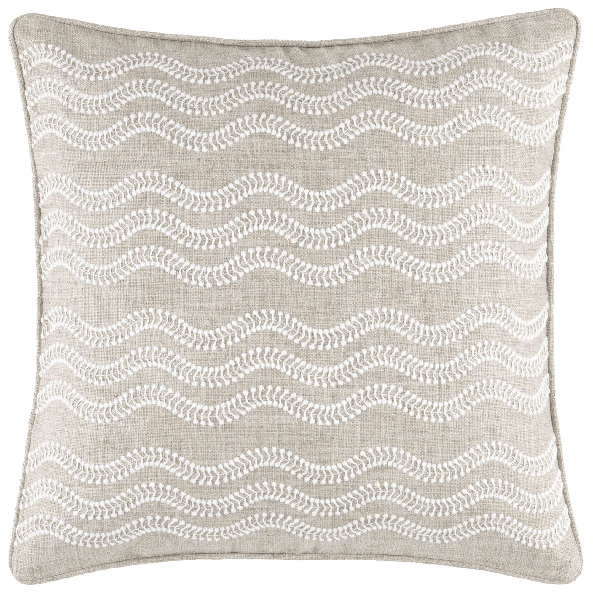Scout Embroidered Indoor/Outdoor Pillow Cover, Gray