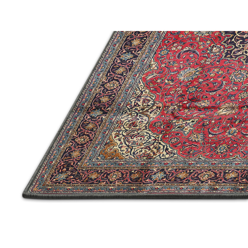 Tapis oriental rouge Loren, Rectangle 8 pi x 12 pi