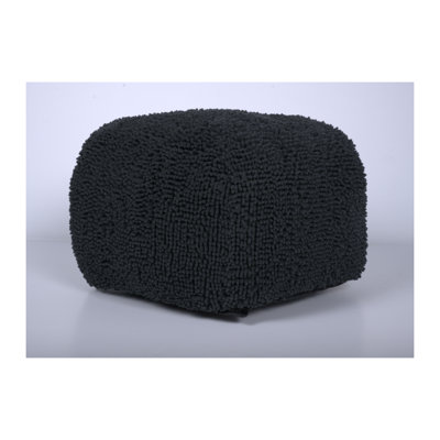 Repose-pieds carré en microfibre Spongy