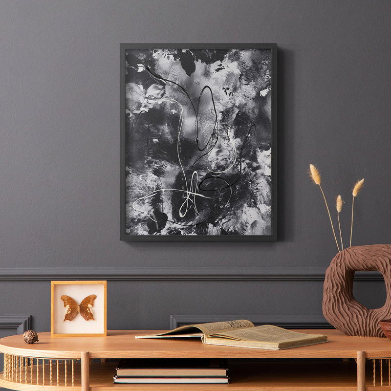 Radical Mix II Framed Print - Solid Wood, Black, 10" H x 8" W