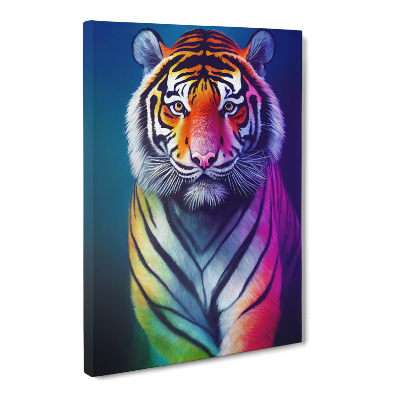 CAN-V0523-2509X Tiger Digital - Wrapped Canvas Print, 50cm H x 35cm W x 3cm D