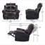 Fauteuil inclinable oscillant standard en similicuir de 43,25 po de largeur