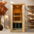 1-Person Bluetooth Compatible Far Infrared Sauna 980W Personal Indoor Sauna with Oxygen Lonizer