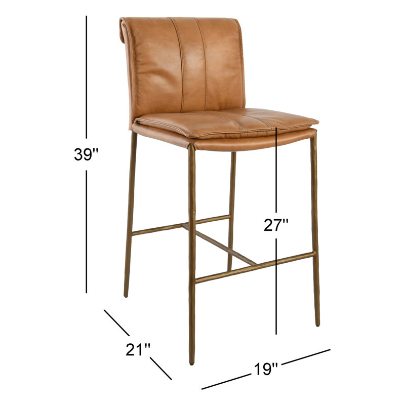 Mayer 26 Counter Stool Antique Brown, Tan, Counter Stool (27" Seat Height)