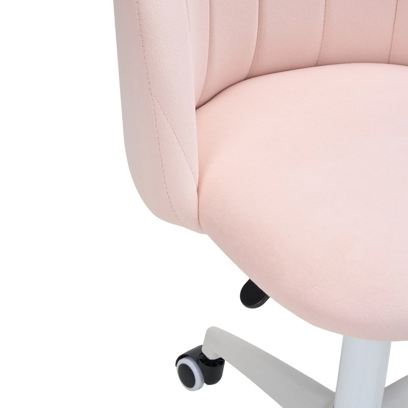 Height Adjustable Vanity Chair Dressing Stool with Wheels