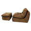 Chauffeuse surdimensionnée sans accoudoirs, canapé-lit ergonomique paresseux, siège de canapé avec repose-pieds avec repose-pieds (chocolat crème)-672681871